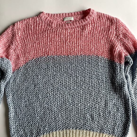 SANDRO Paris Obeline Color Block Openwork Sweater Size 3 (Large) - Picture 4 of 16